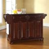 Carts & Islands * | High Quality Alexandria Granite Top Full Size Kitchen Island/Cart Mahogany/Black Crosley Kf30004Ama