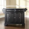 Carts & Islands * | Quick Delivery Lafayette Granite Top Full Size Kitchen Island/Cart Black/Gray Crosley Kf30003Bbk