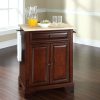 Carts & Islands * | Quick Delivery Lafayette Wood Top Portable Kitchen Island/Cart Mahogany/Natural Crosley Kf30021Bma