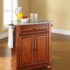 Carts & Islands * | Exclusive Design Alexandria Granite Top Portable Kitchen Island/Cart Cherry/Gray Crosley Kf30023Ach