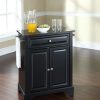 Carts & Islands * | High Quality Lafayette Granite Top Portable Kitchen Island/Cart Black/Black Crosley Kf30024Bbk