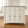 Carts & Islands * | Special Cambridge Granite Top Full Size Kitchen Island/Cart White/Gray Crosley Kf30003Dwh