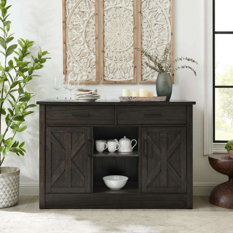 Dining * | Exclusive Hayden Sideboard Slate Crosley Cf4208-Sl