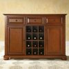 Dining * | Less Expensive Alexandria Sideboard Cabinet W/Wine Storage Cherry Crosley Kf42001Ach