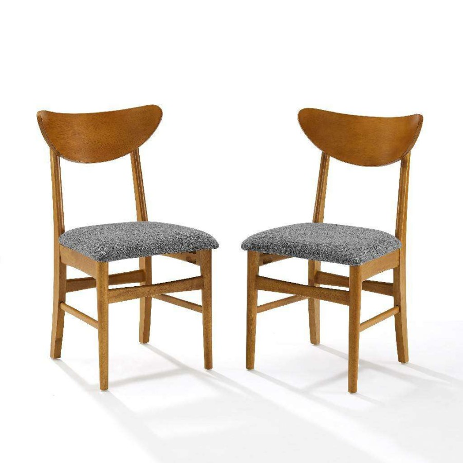 Dining * | Excellent Quality Landon 2Pc Wood Dining Chairs W/Upholstered Seat Acorn 2 Wood Back Chairs Crosley Cf6021-Ac