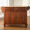 Carts & Islands * | Fire Sale Cambridge Wood Top Full Size Kitchen Island/Cart Cherry/Natural Crosley Kf30001Dch