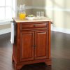 Carts & Islands * | Exclusive Design Lafayette Wood Top Portable Kitchen Island/Cart Cherry/Natural Crosley Kf30021Bch