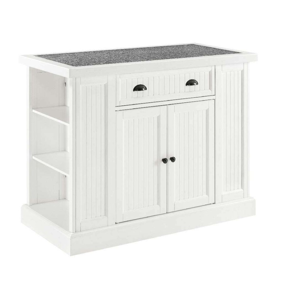 Carts & Islands * | High Quality Seaside Kitchen Island White Crosley Kf31005-Wh