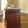 Carts & Islands * | Sale Online Alexandria Stainless Steel Top Portable Kitchen Island/Cart Mahogany/Stainless Steel Crosley Kf30022Ama