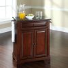 Carts & Islands * | Less Expensive Lafayette Granite Top Portable Kitchen Island/Cart Mahogany/Black Crosley Kf30024Bma