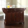 Carts & Islands * | Best Quality Lafayette Stainless Steel Top Full Size Kitchen Island/Cart Mahogany/Stainless Steel Crosley Kf30002Bma