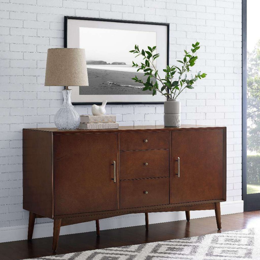 Dining * | Excellent Quality Landon Sideboard Mahogany Crosley Cf1107-Ma