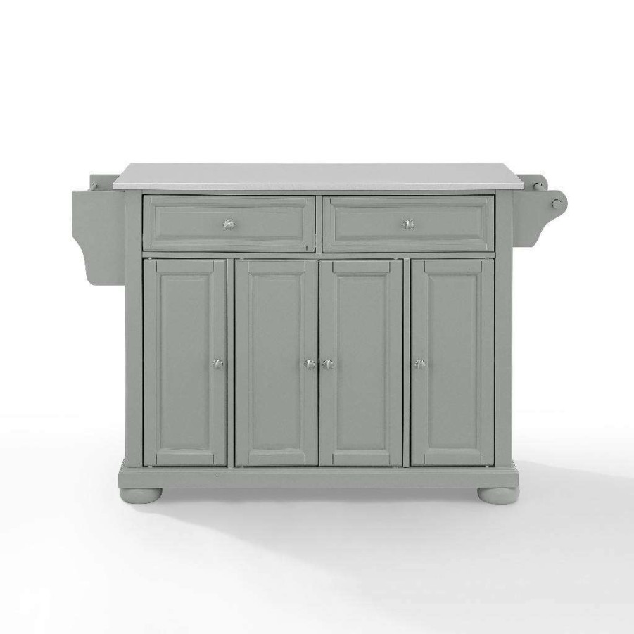 Carts & Islands * | Classical Alexandria Granite Top Kitchen Island/Cart Gray/White Crosley Kf30205Agy