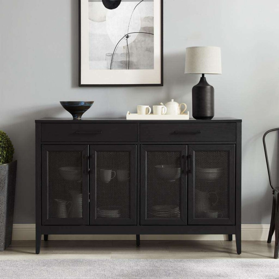 Dining * | Classical Milo Sideboard Crosley Cf4215-Bk