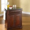 Carts & Islands * | Fire Sale Alexandria Granite Top Portable Kitchen Island/Cart Mahogany/Black Crosley Kf30024Ama