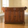 Carts & Islands * | High Quality Alexandria Wood Top Full Size Kitchen Island/Cart Cherry/Natural Crosley Kf30001Ach