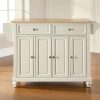 Carts & Islands * | New Cambridge Wood Top Full Size Kitchen Island/Cart White/Natural Crosley Kf30001Dwh