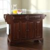 Carts & Islands * | New Lafayette Granite Top Full Size Kitchen Island/Cart Mahogany/Black Crosley Kf30004Bma