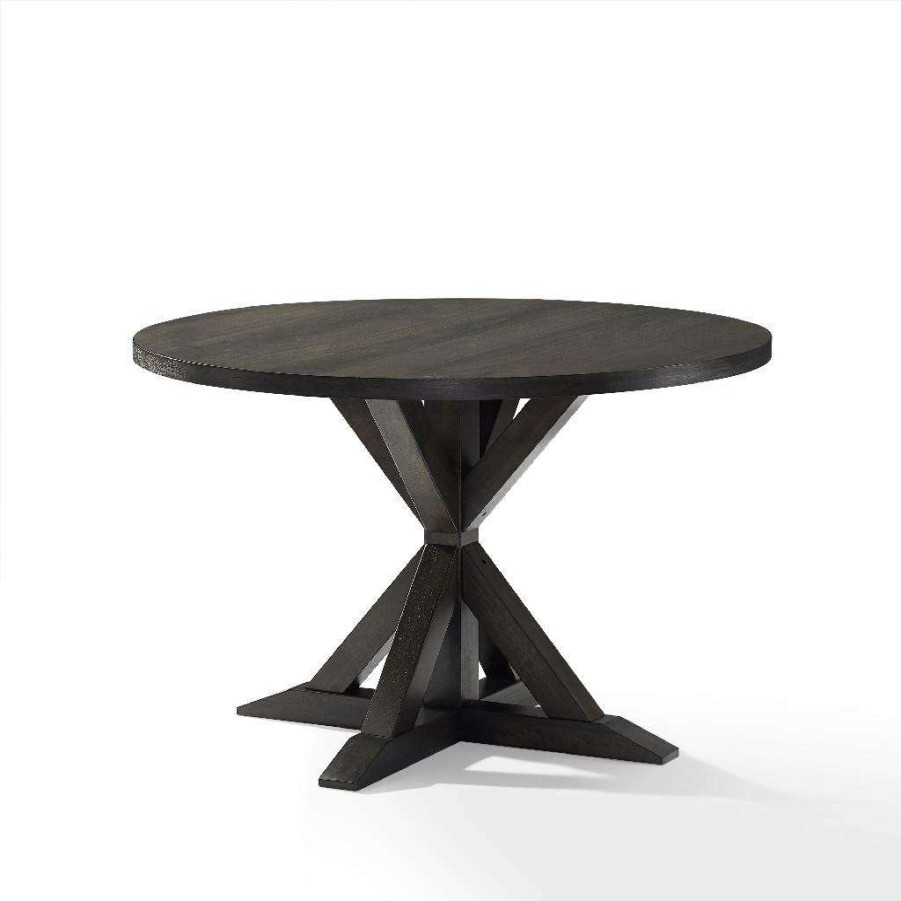 Dining * | Lower Price Hayden Round Dining Table Slate Crosley Cf2011-Sl