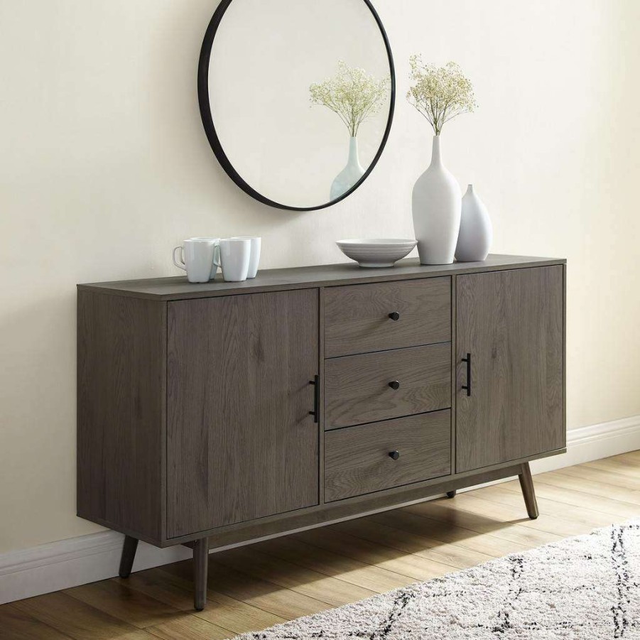 Dining * | Special Lucas Sideboard Gray Crosley Cf1119-Gy