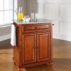 Carts & Islands * | Exclusive Cambridge Granite Top Portable Kitchen Island/Cart Cherry/Gray Crosley Kf30023Dch