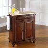 Carts & Islands * | Exclusive Design Cambridge Wood Top Portable Kitchen Island/Cart Mahogany/Natural Crosley Kf30021Dma