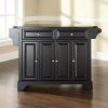 Carts & Islands * | Best-Selling Lafayette Granite Top Full Size Kitchen Island/Cart Black/Black Crosley Kf30004Bbk