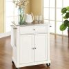 Carts & Islands * | Best Quality Compact Stainless Steel Top Kitchen Cart White/Stainless Steel Crosley Kf30022Ewh