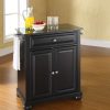 Carts & Islands * | Excellent Quality Alexandria Granite Top Portable Kitchen Island/Cart Black/Black Crosley Kf30024Abk