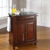 Carts & Islands * | Shop New Cambridge Granite Top Portable Kitchen Island/Cart Mahogany/Black Crosley Kf30024Dma