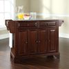 Carts & Islands * | Discount Store Lafayette Granite Top Full Size Kitchen Island/Cart Mahogany/Gray Crosley Kf30003Bma