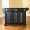 Carts & Islands * | Classical Alexandria Granite Top Full Size Kitchen Island/Cart Black/Gray Crosley Kf30003Abk