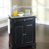 Carts & Islands * | Best Sellers Lafayette Granite Top Portable Kitchen Island/Cart Black/Gray Crosley Kf30023Bbk