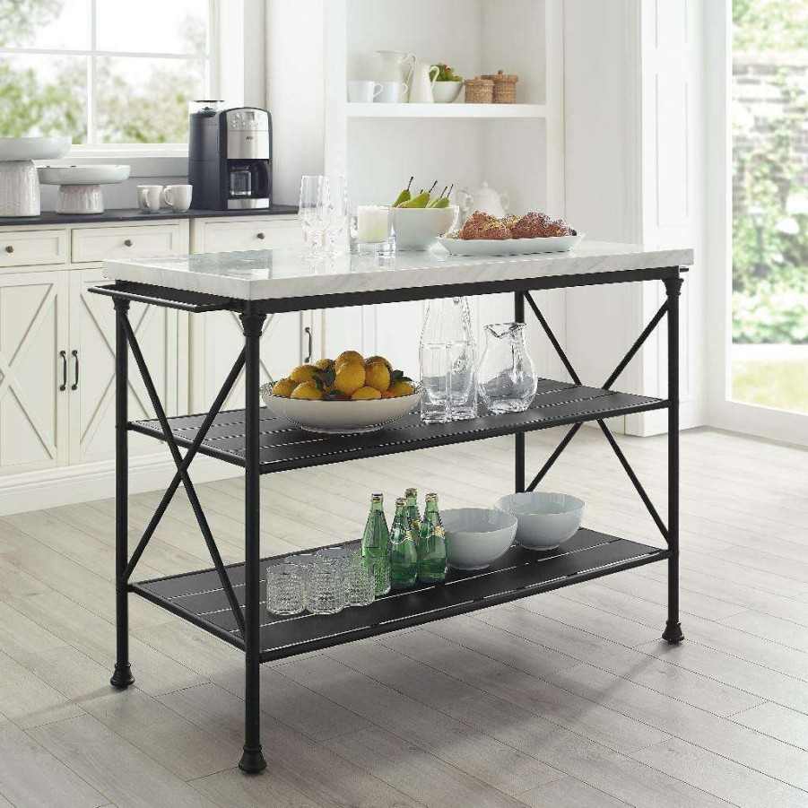 Carts & Islands * | Exclusive Madeleine Kitchen Island Matte Black Crosley Cf3024-Mb