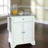 Carts & Islands * | New Lafayette Granite Top Portable Kitchen Island/Cart White/Gray Crosley Kf30023Bwh