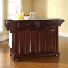 Carts & Islands * | Excellent Quality Alexandria Granite Top Full Size Kitchen Island/Cart Mahogany/Gray Crosley Kf30003Ama