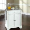 Carts & Islands * | Exclusive Design Lafayette Stainless Steel Top Portable Kitchen Island/Cart White/Stainless Steel Crosley Kf30022Bwh