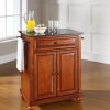 Carts & Islands * | Fire Sale Cambridge Granite Top Portable Kitchen Island/Cart Cherry/Black Crosley Kf30024Dch