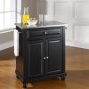 Carts & Islands * | Special Cambridge Stainless Steel Top Portable Kitchen Island/Cart Black/Stainless Steel Crosley Kf30022Dbk