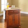 Carts & Islands * | Less Expensive Alexandria Wood Top Portable Kitchen Island/Cart Cherry/Natural Crosley Kf30021Ach