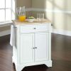 Carts & Islands * | New Lafayette Wood Top Portable Kitchen Island/Cart White/Natural Crosley Kf30021Bwh