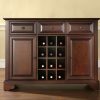 Dining * | Shop New Lafayette Sideboard Cabinet W/Wine Storage Mahogany Crosley Kf42001Bma