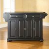 Carts & Islands * | Shop New Alexandria Granite Top Full Size Kitchen Island/Cart Black/Black Crosley Kf30004Abk