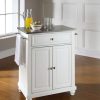 Carts & Islands * | Reliable Quality Cambridge Stainless Steel Top Portable Kitchen Island/Cart White/Stainless Steel Crosley Kf30022Dwh