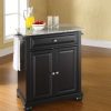 Carts & Islands * | Lower Price Alexandria Granite Top Portable Kitchen Island/Cart Black/Gray Crosley Kf30023Abk