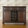 Dining * | Classical Cambridge Sideboard Cabinet W/Wine Storage Mahogany Crosley Kf42001Dma