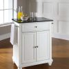 Carts & Islands * | Less Expensive Cambridge Granite Top Portable Kitchen Island/Cart White/Black Crosley Kf30024Dwh