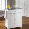 Carts & Islands * | Best Quality Cambridge Granite Top Portable Kitchen Island/Cart White/Gray Crosley Kf30023Dwh